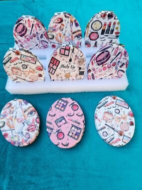 Compact Makeup Print Pocket Mirror - Pink & White Pick One. NWOT